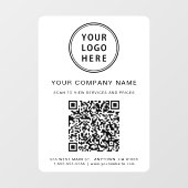 会社ロゴを作成するQRコード ウィンドウサイン (シート)