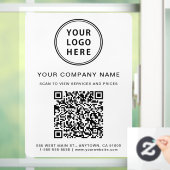 会社ロゴを作成するQRコード ウィンドウサイン (ホーム)