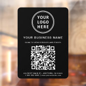 会社ロゴを作成するQRコード 黒 ウィンドウサイン (シート2)
