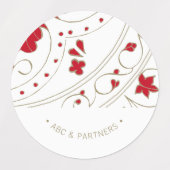 会社ロゴエレガントギフトラッピング ラベル (デザイン1)