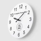 会社ロゴオフィスの壁時計のテンプレート ラージ壁時計 (傾斜)