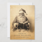 会社ロゴカスタマイズヴィンテージアンティーククリスマス シーズンカード (正面)