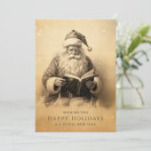 会社ロゴカスタマイズヴィンテージアンティーククリスマス シーズンカード (スタンド正面)