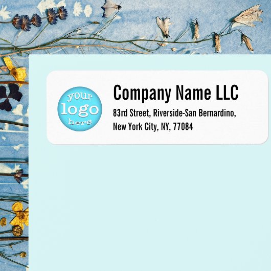 会社ロゴカスタムのビジネス差出人住所の作成 ラベル