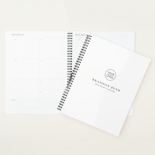会社ロゴカスタムのホワイトビジネスプランナー プランナー手帳 (ディスプレー)