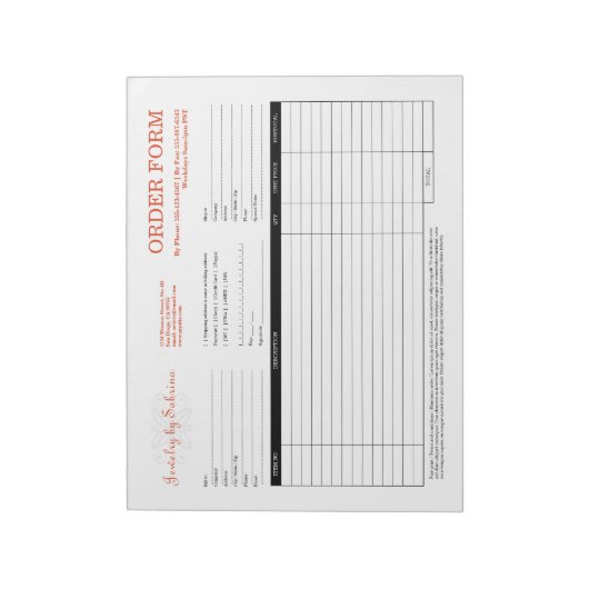 会社ロゴカスタムジュエリー受注型枠 ノートパッド (回転)