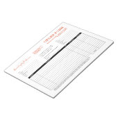 会社ロゴカスタムジュエリー受注型枠 ノートパッド (アングル)