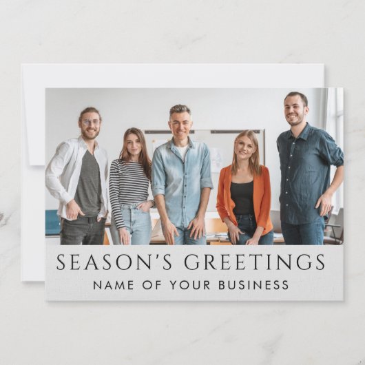 会社ロゴカスタムビジネス企業のクリスマス シーズンカード (正面)