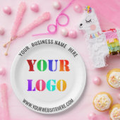 会社ロゴカスタム文字紙プレートテンプレート ペーパープレート (パーティー)