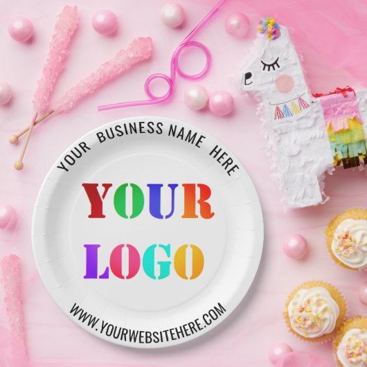 会社ロゴカスタム文字紙プレートテンプレート ペーパープレート (パーティー)