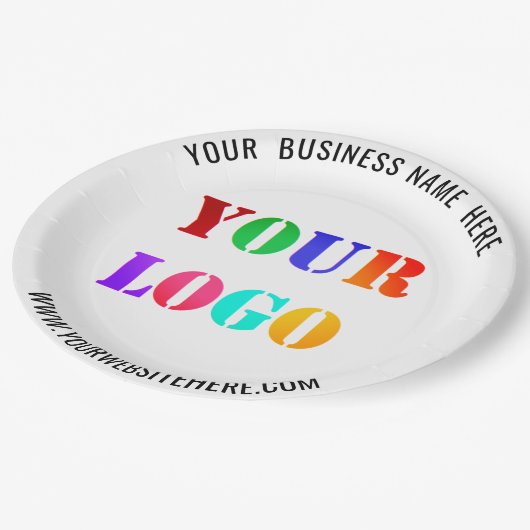 会社ロゴカスタム文字紙プレートテンプレート ペーパープレート (アングル)