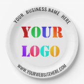 会社ロゴカスタム文字紙プレートテンプレート ペーパープレート (正面)