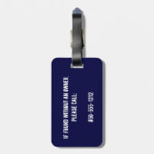 会社ロゴカラフルビーチタイポグラフィ海軍ビーチ ラゲッジタグ (裏面縦)