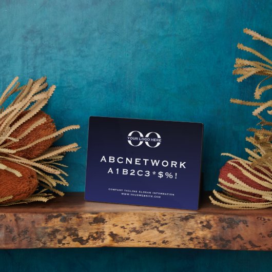 会社ロゴゲストWifiパスワードの署名 フォトプラーク (側面)