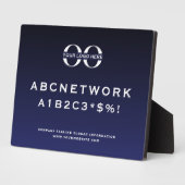 会社ロゴゲストWifiパスワードの署名 フォトプラーク (側面)