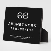 会社ロゴゲストWifiパスワードの署名 フォトプラーク (側面)