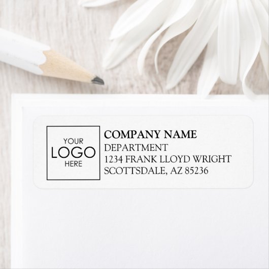 会社ロゴシンプルカスタム事業差出人住所 ラベル (インサイチュ)