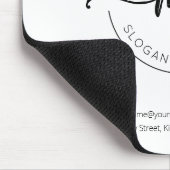 会社ロゴシンプルモノグラムイニシャルホワイト マウスパッド (コーナー)