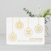 会社ロゴスノーフレーククリスマスオーナメント エレガント 箔シーズンカード (立ち正面)