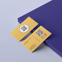 会社ロゴソーシャルメディアQRコードイエローエレガント