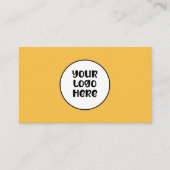 会社ロゴソーシャルメディアQRコードイエローエレガント 名刺 (正面)