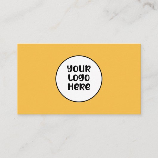 会社ロゴソーシャルメディアQRコードイエローエレガント 名刺 (正面)