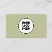 会社ロゴソーシャルメディアQRコードセージエレガント 名刺 (正面)