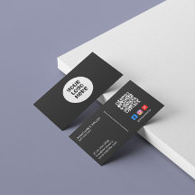 会社ロゴソーシャルメディアQRコードブラックエレガント