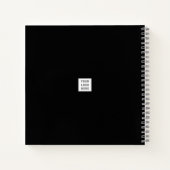 会社ロゴテンプレートシンプルブラックビジネススクエア ノートブック (裏面)