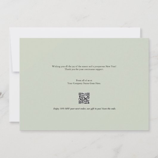 会社ロゴハッピーホリデーリースクーポン券 シーズンカード (裏面)