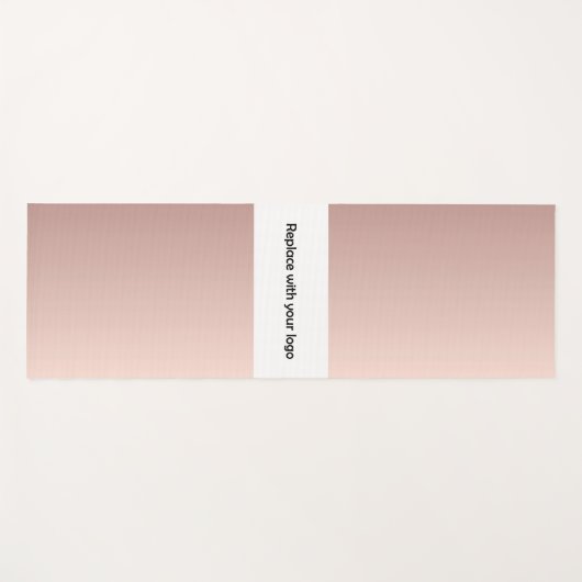 会社ロゴバラ金ゴールド四角形ビジネス ヨガマット (正面(横))