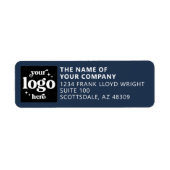 会社ロゴパーソナライズされた事業差出人住所 ラベル (正面)