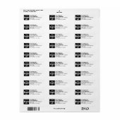 会社ロゴパーソナライズされた事業差出人住所 ラベル (フルシート)