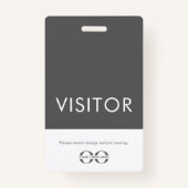 会社ロゴビジターバッジグレー バッジ (裏面)