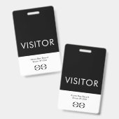 会社ロゴビジターバッジホテルリゾート バッジ (正面＆裏面)