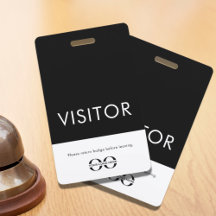 会社ロゴビジターバッジ