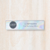 会社ロゴビジネスのホログラフィック従業員 サインプレート (正面)