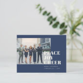 会社ロゴビジネスクリスマスフォトXma ポストカード (スタンド正面)