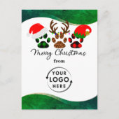 会社ロゴビジネスホリデークリスマスポストカード ポストカード (正面)