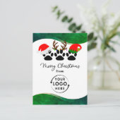 会社ロゴビジネスホリデークリスマスポストカード ポストカード (スタンド正面)
