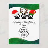 会社ロゴビジネスホリデークリスマスポストカード ポストカード (正面)