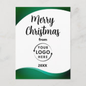 会社ロゴビジネスホリデークリスマスポストカード ポストカード (正面)