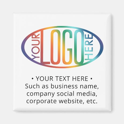 会社ロゴビジネス宣伝用ブランドスクエア マグネット (正面)