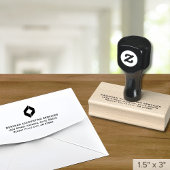 会社ロゴビジネス差出人住所 ラバースタンプ