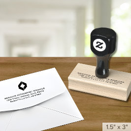 会社ロゴビジネス差出人住所 ラバースタンプ