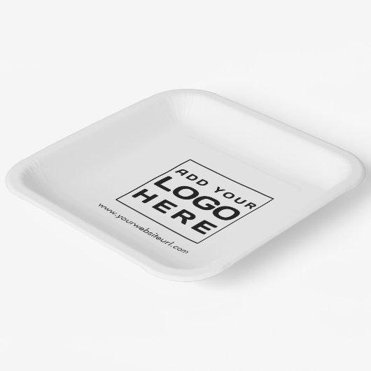 会社ロゴビジネスWebサイトのモダン追加 ペーパープレート (傾斜あり)