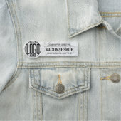 会社ロゴフェイク大理石プロフェッショナル従業員ID 名札 (インサイチュ)