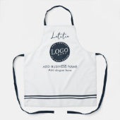 会社ロゴフロリストの従業員名の追加 エプロン (正面)