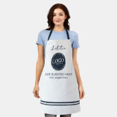 会社ロゴフロリストの従業員名の追加 エプロン (着用した状態)