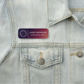 会社ロゴブラシ付きフェイク従業員名タグ 名札 (インサイチュ)